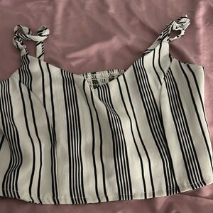 cropped striped tank crop top